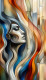 Female Abstract - 12 (PRT-8991-112189) - Canvas Art Print - 34in X 60in