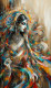 Female Abstract 13 (PRT-8991-112190) - Canvas Art Print - 34in X 60in