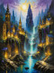 The City That Once Flowed (PRT-15697-112087) - Canvas Art Print - 45in X 60in