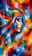 Female Abstract - 5 (PRT-8991-112182) - Canvas Art Print - 34in X 60in