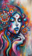 Female Abstract 4 (PRT-8991-112181) - Canvas Art Print - 34in X 60in