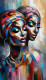 Female Abstract - 9 (PRT-8991-112186) - Canvas Art Print - 34in X 60in