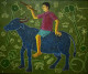 Me And My Friend (ART-17098-112366) - Handpainted Art Painting - 35in X 29in