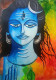Lord Shiva (ART-17065-112297) - Handpainted Art Painting - 12in X 16in