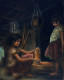 Girls Making Masala (ART-6373-112349) - Handpainted Art Painting - 24in X 32in