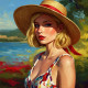 Summer Breeze In Style (PRT-15697-112378) - Canvas Art Print - 60in X 60in