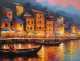 Banaras Ghat Painting (ART-3319-112385) - Handpainted Art Painting - 36in X 30in