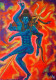 Natraj (ART-8835-112393) - Handpainted Art Painting - 18in X 24in