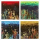 Untitled_0029 (Set Of 4) (ART-8069-112414) - Handpainted Art Painting - 18in X 18in