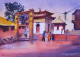 "Whispers Of Devotion" (ART-7389-112434) - Handpainted Art Painting - 14in X 10in