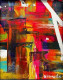Colorful Abstract (ART-15407-101646) - Handpainted Art Painting - 8in X 12in