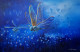 "Enchanted Flight: Dragonflies In The Moonlight" (ART-15772-112466) - Handpainted Art Painting - 36in X 24in