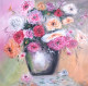 Poses Of Roses (ART-5868-112510) - Handpainted Art Painting - 22in X 22in