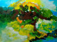 Green Hillscape (ART-965-112520) - Handpainted Art Painting - 21in X 14in