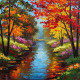 Reflections Of Fall (PRT-15697-112530) - Canvas Art Print - 36in X 36in