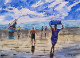 Rhythms Of The Tide (ART-7389-112642) - Handpainted Art Painting - 14in X 10in
