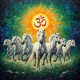 Galloping Towards The Divine (PRT-15697-112657) - Canvas Art Print - 36in X 36in