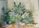 The Green Corner (ART-3827-112679) - Handpainted Art Painting - 16in X 12in