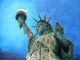 figurative painting, texture painting, blue shade painting, statue of Liberty painting