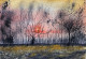 Sunrise Glory (ART-8127-112775) - Handpainted Art Painting - 16in X 12in