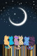 Cat Poster-Starry Night (PRT-17170-112914) - Canvas Art Print - 24in X 36in