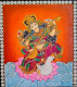Maa Saraswathi In Kerala Mural Painting (ART-15406-112797) - Handpainted Art Painting - 21in X 24in