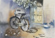 Bicycle Painting (ART-16757-112991) - Handpainted Art Painting - 15in X 11in