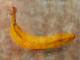The banana painting, new age painting, texture painting, yellow, brown painting