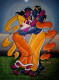 Radha Krishna 2 (ART-3056-113133) - Handpainted Art Painting - 15in X 22in