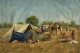 KABILA - The Village Scene (ART-15644-113153) - Handpainted Art Painting - 36in X 24in