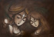 Radhakrishna (ART-3512-113160) - Handpainted Art Painting - 43in X 28in