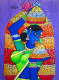 Batukamma (ART-3056-113265) - Handpainted Art Painting - 12in X 16in