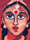 Bengali Bride ( Red) (PRT-8079-113279) - Canvas Art Print - 13in X 18in