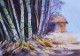 Whispers Of Bamboo (ART-7389-113291) - Handpainted Art Painting - 15in X 10in