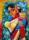 Prakruthi 2 (ART-3056-113320) - Handpainted Art Painting - 10in X 15in