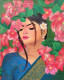 Women Beauty (ART-16757-113371) - Handpainted Art Painting - 16in X 20in