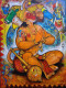 PANCHMUKHI HANUMAN (ART-82-113426) - Handpainted Art Painting - 36in X 48in