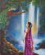 Graceful Glance (ART-8857-113446) - Handpainted Art Painting - 9in X 11in