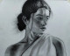 Women Beauty (ART-16757-113372) - Handpainted Art Painting - 28in X 22in