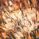 Peach Floral Wall Art (ART-2571-113498) - Handpainted Art Painting - 18in X 18in