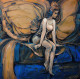 Guardian Angel Painting (ART-2571-113499) - Handpainted Art Painting - 18in X 18in