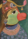 Hanuman ( Mosaic) (ART-8079-113661) - Handpainted Art Painting - 18in X 24in