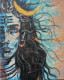 Mahadev (ART-3134-113716) - Handpainted Art Painting - 8in X 10in