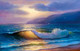 Serene Waves At Sunset (PRT_15955) - Canvas Art Print - 47in X 30in