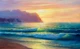 Serene Waves At Sunrise (PRT_15957) - Canvas Art Print - 45in X 28in