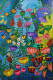 The Fantasy Garden (ART-82-113751) - Handpainted Art Painting - 48in X 72in
