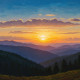 Horizon Fire Mountain Haze (PRT-15697-113764) - Canvas Art Print - 36in X 36in