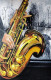 Saxophone, The Romantic Music (ART-6775-113797) - Handpainted Art Painting - 17in X 25in