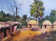 Rustic Harmony (ART-7389-113857) - Handpainted Art Painting - 13in X 10in