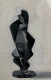 Girl With Sculpture (ART-8348-113834) - Handpainted Art Painting - 10in X 12in